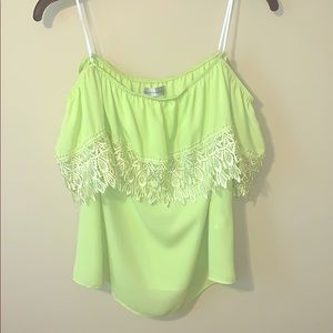 Bright off shoulder blouse with beautiful detail